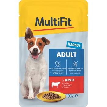 MultiFit Adult Little Dog Pouch Ragout Rind 96x100 g