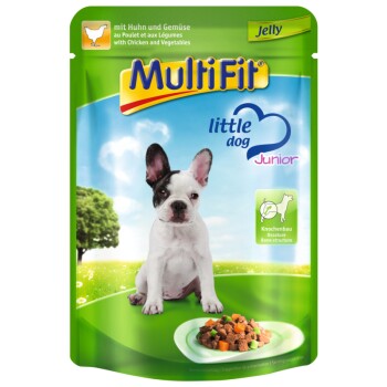 MultiFit Junior Little Dog Pouch Jelly Huhn & Gemüse 96x100 g