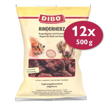 DIBO Frostfutter Rinderherz 12x500 g