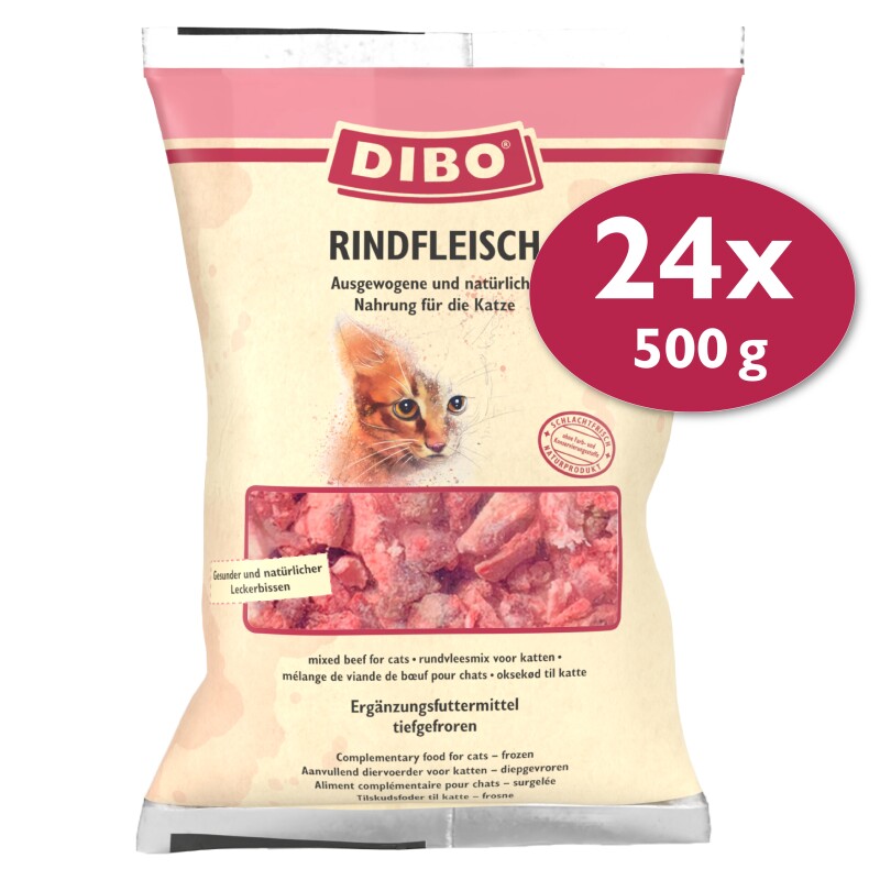 DIBO Frostfutter Rindfleisch 24x500 g