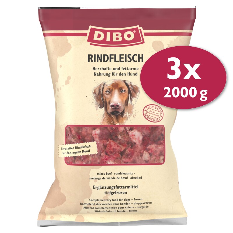 DIBO Frostfutter Rindfleisch 3x2 kg