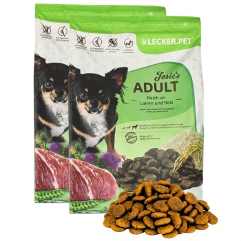 Lyra Pet Lecker.Pet Josie's Adult Lamm & Reis Hundefutter Trockenfutter Vollnahrung 8 kg