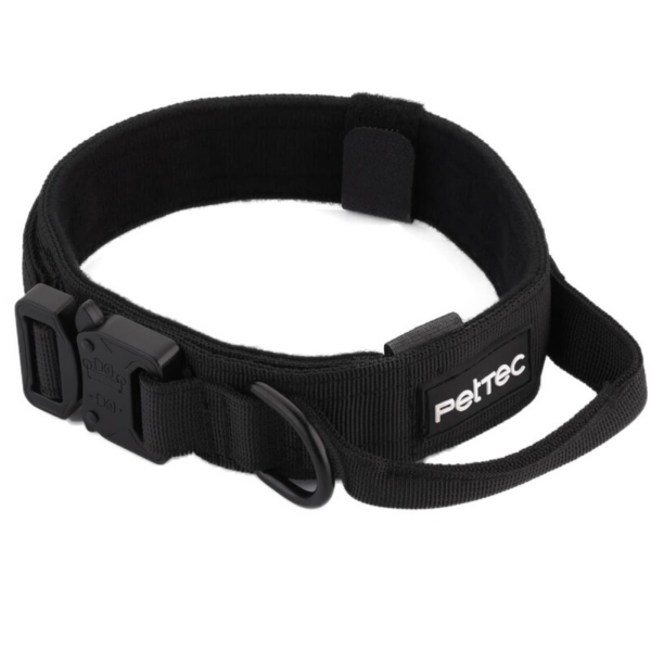 PetTec Hundehalsband aus Neopren & Nylon schwarz L