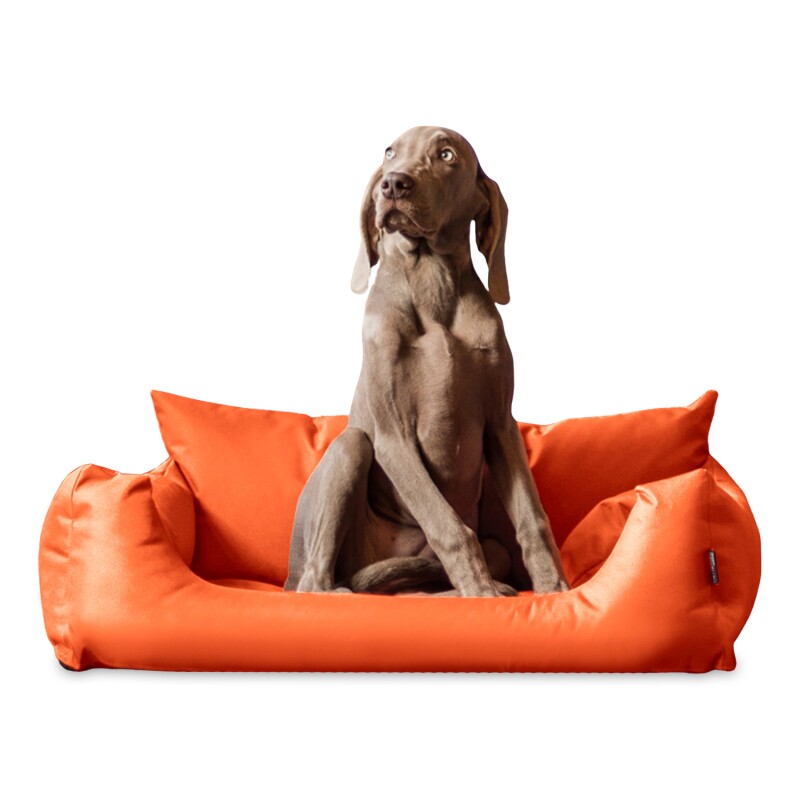 Tierlando NEMO Hundebett Hundesofa S M L Hundekorb Katzenbett 65 80 100cm orange 65 cm