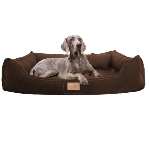 Tierlando ® Orthopädisches Hundebett Maddox Soft Editon Hundesofa braun 1 m