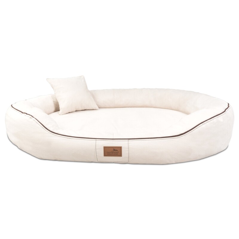 Tierlando ® Orthopädisches Hundebett Maddox Soft Editon Hundesofa creme 1 m