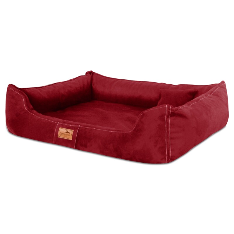 Tierlando ® Orthopädisches Hundebett Maddox Soft Editon Hundesofa dunkelrot 1