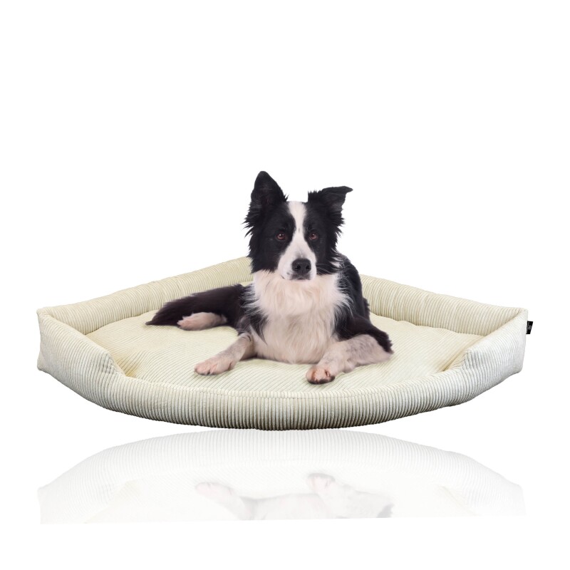 Rohrschneider ® XXL Eck-Hundebett für große Hunde aus Cord XL