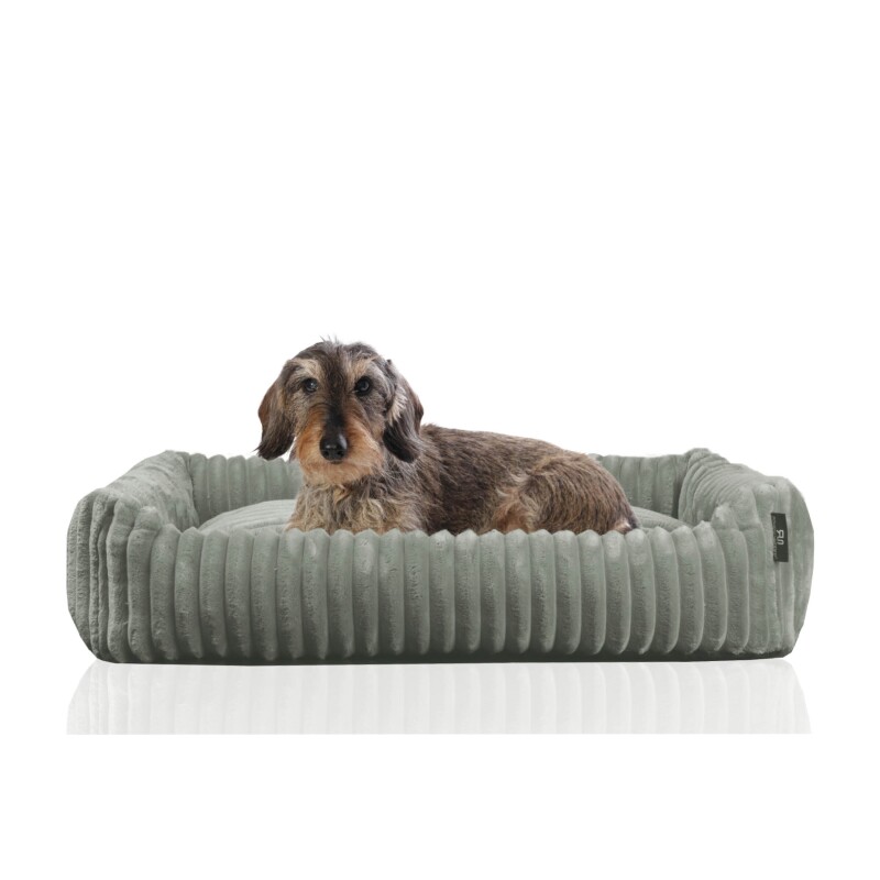 Rohrschneider ® Kuschelsofa breiter Cordstoff Deluxe grau