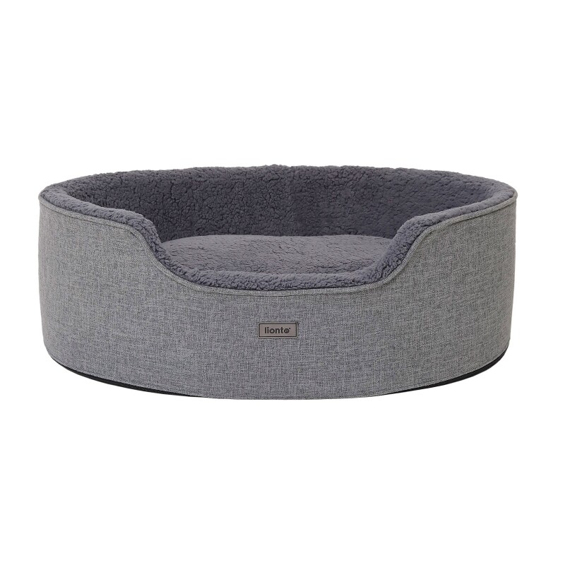 Lionto Hundebett mit Wendekissen grau M