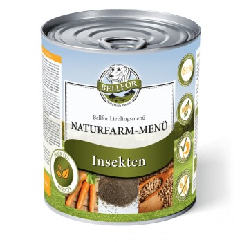 Bellfor Nassfutter mit Insekten und Tapioka - Naturfarm-Menü - 800g