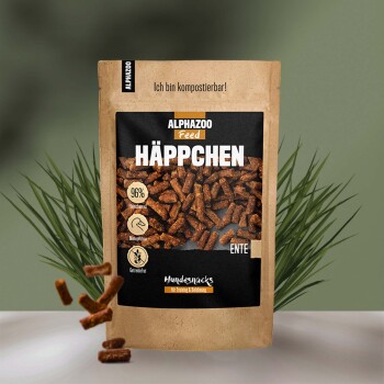 ALPHAZOO Häppchen Ente für Hunde 200g