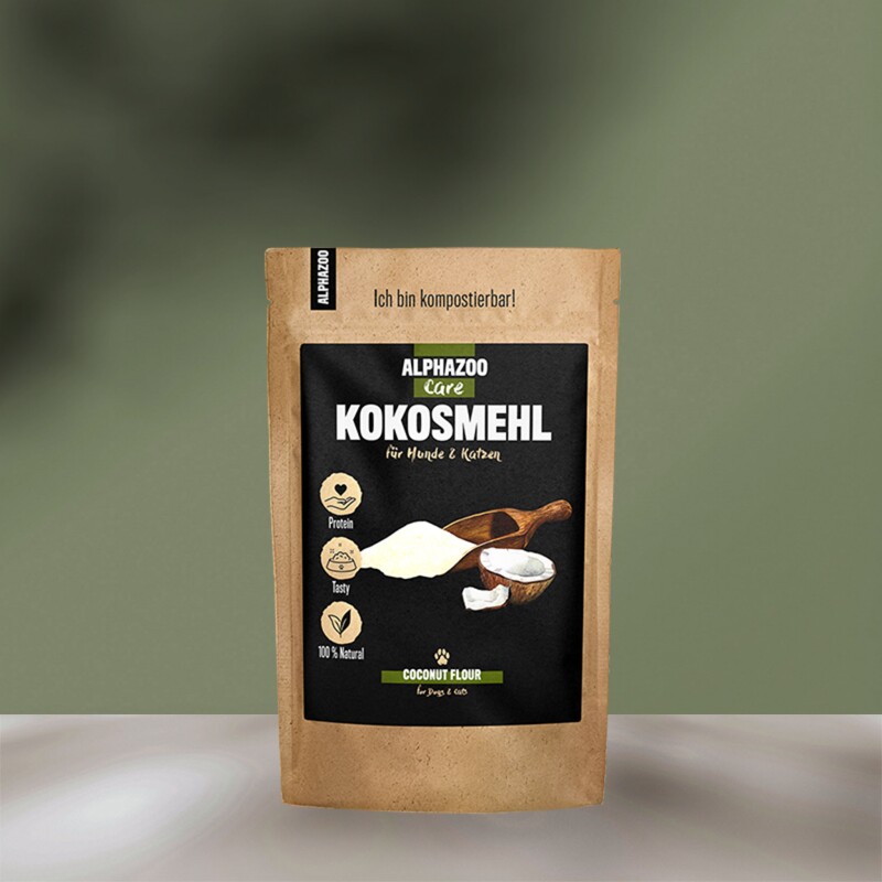 ALPHAZOO Kokosmehl für Hunde und Katzen 250 g