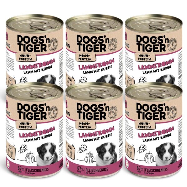 Dogs'n Tiger Lammfromm Lamm & Kürbis 6x400 g