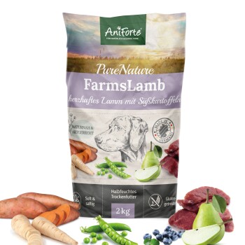 AniForte Trockenfutter FarmsLamb - herzhaftes Lamm mit Süsskartoffeln 2 kg