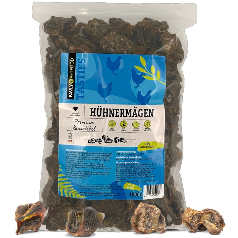 FAVLY Petfood Hühnermägen 1 kg