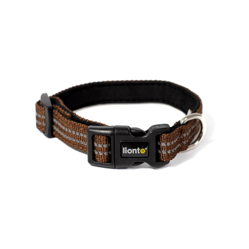 Lionto verstellbares Hundehalsband braun XS